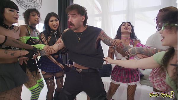 Goths vs. Preps: 10 Girl Gang Bang, Pissing & Rimming