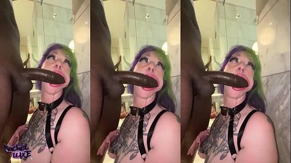 Goth Pawg Sucking & Riding MONSTER BBC Footjob