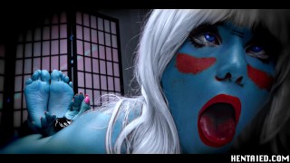 Get Ready for the Ultimate JOI with a Blue Alien Beauty!