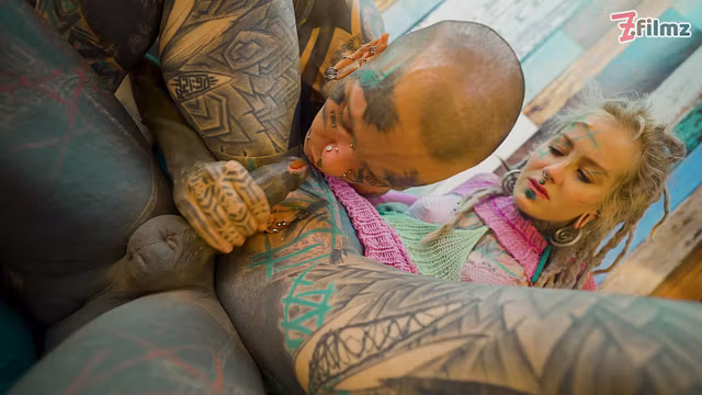 Tattooed Threesome: Dark Leaves Gets It All