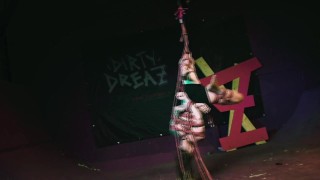 Skinny Goth Chick Gets Tied Up