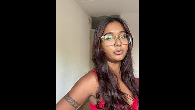Petite Indian Strips Down in Hot Lingerie