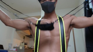 Hot Asian Guy Tries on Kinky Outfits