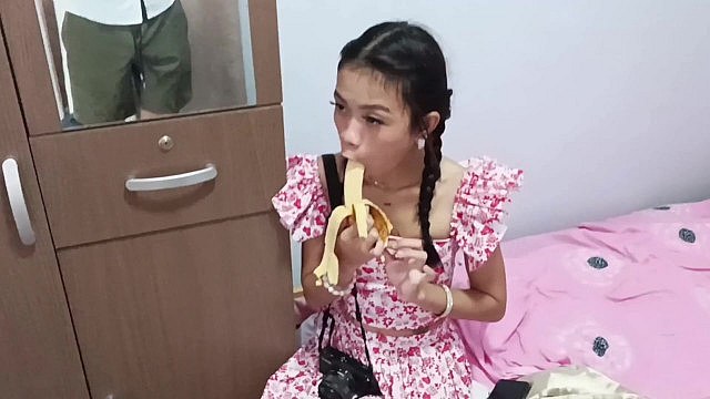 Florist Takes a Banana and a Hard Cock